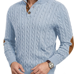 Max Urban Premium Men's Casual Long Sleeve Cable Knit Pullover Sweater