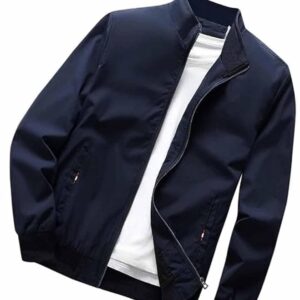 Max Urban Premium Men’s Navy Blue Lightweight Bomber Jacket