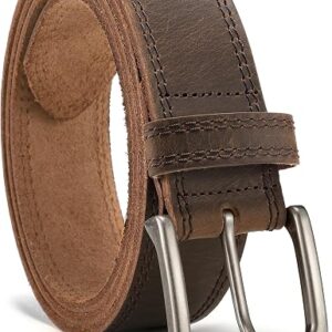 CHAOREN Mens Belts Casual for Jeans - Full-Grain Leather, Durable Cowhide