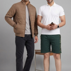 Men's Stylish Jacket & Cargo Shorts Combo | Casual & Trendy Outfit
