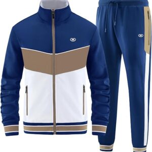 ANOTWENER Men's Tracksuit Set 2 Piece Jogger Sweat Suit Lounge Set